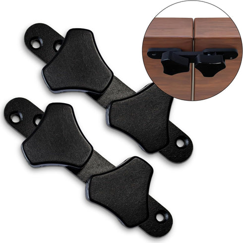 Table Ganging Brackets - Set of 2, Heavy-Duty Joiners for Seamless Integration, Table Top Connector, Black