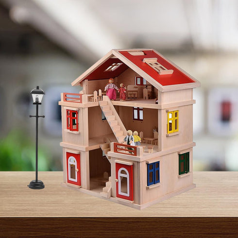 1:12 4.5 Inch BESPORTBLE Christmas Village Accessories - Christmas Mini Street Light Models Dollhouse Lamp for Kids