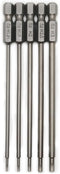 VICRAZEE Hex Head Allen Wrench Drill Bit Set, 1.27 1.5 2.0 2.5 3.0mm S2 Steel 1/4" Hex Shank (5-Pack)