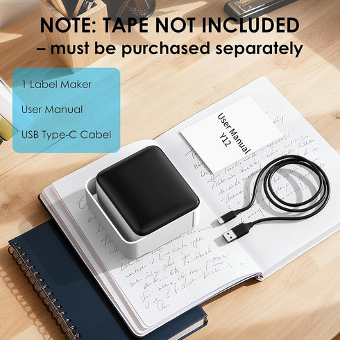 KNAON Y12 Bluetooth Label Maker Machine (No Tape), Wireless Thermal Sticker Printer for Home, Kitchen, Office