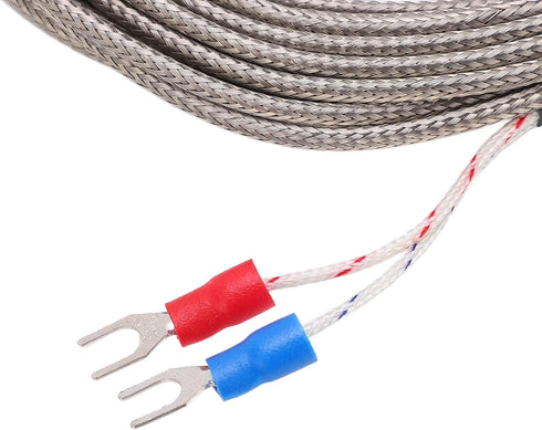 K Type Thermocouple Probe, Shielded Wire Probe for Industrial Temperature Sensing (5m)