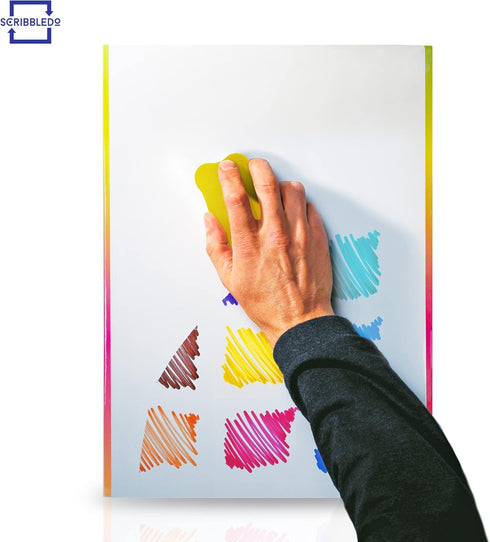 Table Top Magnetic White Board Easel for Kids, Dry Erase Drawing Board with 6 Markers and 1 Eraser Included