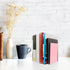 SHINEOFI 2Pcs Pink Plastic Bookends Desk File Book Holders Decorative Reading and Study Book Stands for Office and Home