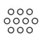 10 PCS Nitrile Rubber O Ring, 13mm OD, 8mm ID, 2.5mm Width, Black Sealing Gasket for Plumbing and Automotive
