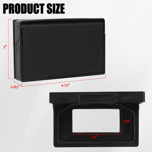 2-Pack Black RV Exterior Power Outlet Cover Plate, Weatherproof Seal for GFI/GFCI Receptacles