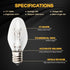 Seentech Ultra Durable 22002263 10W 120V Light Bulb Pack of 2 Replacement for Whirlpool Kenmore KitchenAid