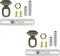 ECUDIS Light Fixture Cross Bar Kit, 1/4 IP Center Lamp Screw Collar Canopy
