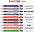 Personalized Pens with Stylus Tip, 1.0 mm Black Ink Metal Pen Stylus Pen for Touch Screens, 2 in 1 Stylus Snarky Office Pens Extra 10 Blue Pen Refills. (Multicolor, Personalized Text)