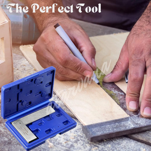 Atarvana 2 Inch Machinist Square, High Precision Carbon Steel Engineer Square for Woodworking