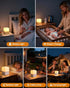 Dimmable/2600K Amber/2000mAh JJ&RY Cool Lift Touch Lamps for Nightstand, Cordless Warm Night Light for Baby