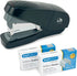 Rapesco 1688 ECO Flat Clinch Stapler, Less Effort, 2000 Type 24 High Capacity Staples, 35 Sheet Capacity, Black