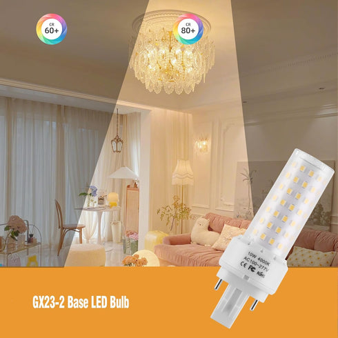 Lidesheng GX23-2 Bulb Play,3000K 2Pin Bulb, 13W 18W 10W 2pcs GX23-2 Base LED Light Plug and Warm White LED PL CFL