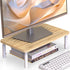 Bamboo Monitor Stand Riser, 4 Adjustable Height, Laptop Stand with Airflow Vents,