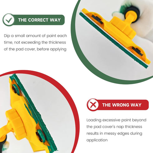 9 Inch Set, 7 Painter,360 Trimmer VOOMEY Paint Edger Tool Kit, Paint Pad PCS Paint Edger with Trim, Touch-Up Pad,Corner