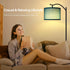 Shade,E26 BoostArea Floor Lamp for Living Room,LED Arched Floor Lamp,Tall Modern Standing Lamp with Green Linen Socket