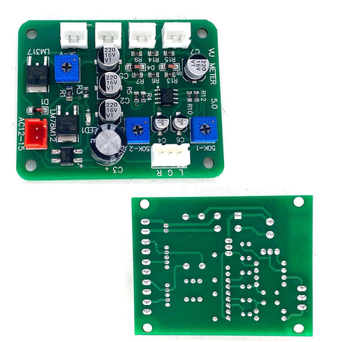 Cywhrvzsf 2PCS 35mm VU Meter Stereo Audio Level Indicator Audio Meter Backlight Adjustable + Audio Level Amplifier