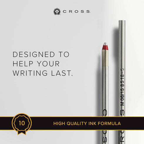 Cross Mini Ballpoint Pen Refill - Medium Red, Dual Pack (8518-5)