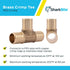 SharkBite 1 Inch Crimp Tee, Brass Plumbing Fitting for PEX Pipe