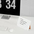 Glass Desk Whiteboard with Reversible Wood Stand, Small Portable Desktop Dry Erase White Board, Reusable Desk Notepad