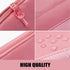 Sooez Lightweight Wide-Opening Pencil Pen Case, Spacious Zipper Stationery Bag with Triangular Design for Adults, Pink