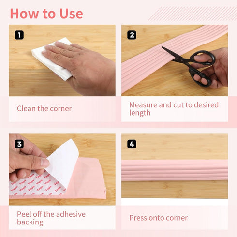 Calolin Bunk Bed Ladder Cover, Pink Soft Foam Double Layer Safety Padding with Self Adhesive Backing, Non Slip Stair