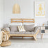 PT1007-NAT Elegant Designs Elongated Coastal Dome Rattan Downlight Pendant, Natural