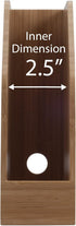 MobileVision Bamboo Vertical File Folder Holder & Office Organizer, Store Files, Magazines, Notepads, 2 Pack