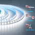 12V 6000K 5M/16.4ft 600LEDs SMD2835 IP20 LED Strip Light Cool White Flexible High Brightness No-Waterproof LED Tape