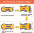 SRTXJUZD 20pcs Razor Blade Scrape with Extra Blades, Scraper Tool, Razor Blade Retractable, Paint Stripping Tool, Hob