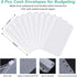 Budget Binder A6 Money Organizer for Cash, Zipper Envelopes System, Cute Budget Wallet for Women Men, Beach