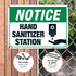 10x14 Inches, 55 Hand Sanitizer Station Sign, mil Thick HDPS (high Density polystyrene), Made in USA