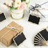 Chalkboard Tags Hanging Wooden Signs, 3.35 x 2.36 Inch Mini Wood Chalkboard Labels (12 Pieces)