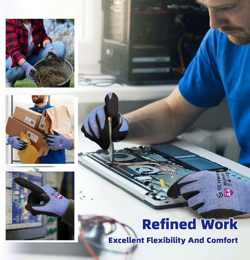 Schwer AIR-SKIN Cut Resistant Gloves AR3900 - Level 5 Lightweight Touch-screen Fit, XL