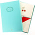 Set, 10 11 5.25" 3.8" Graphique Cherries Designer Cards Luxe Collection, Gold Foil Embossed Stationery Boxed Blank