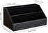 KINGFOM Pu Leather Desk Organizer with 5 Compartments for Office Supplies, Black