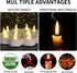 24 Pack Flameless Tealight Candles: Battery-Powered Tea Light Candles, Bright Flickering Electric Tealights for