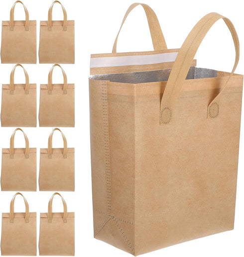 50Pcs Small Insulated Beverage Bags with Handle, Thermal Aluminum Foil Coffee and