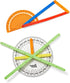hand2mind Set 2 4th AngLegs Starter with Protractors, Geometry Manipulatives, Geometric Shapes for Classroom
