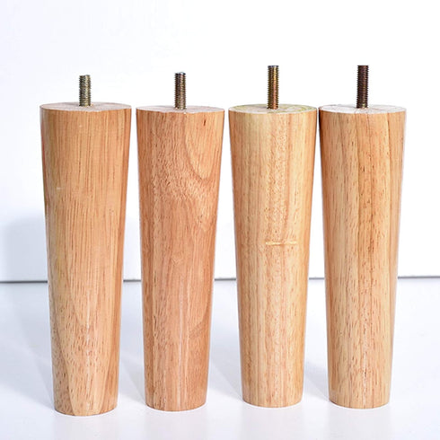 KDDEON M8 Legs,5-70cm,Replacement Cabinet,Set 4 (8cm/3.1in) Threaded Rod Straight Tapered Solid Wood Furniture