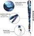DMLSKY Blue Lanyard ID Badge Holder with Safe Release Buckle & Metal Clip for Adult Teen