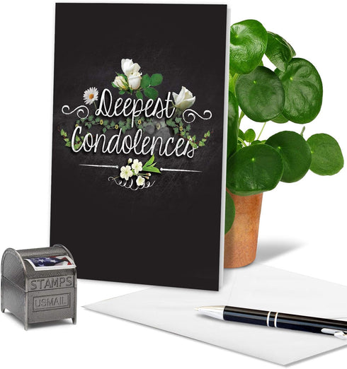 The Best Card Company - Loving Sympathy Card with Envelope, Inspirational Religious Bereavement Greeting