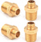 4 Pack RV Faucet Adapter - 1/2 to 3/8 Reducer Brass Compression Fitting for Plumbing Water Hose