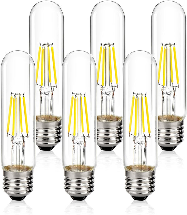 Leadleds Tubular LED Edison Bulbs 40 Watt Equivalent, 4W 400LM 4000K Daylight,