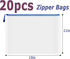 AUSTARK 20 Pcs Waterproof Zipper File Bags, Plastic Mesh Pouch, Board Game Storage Bag for Office School (B4 Size
