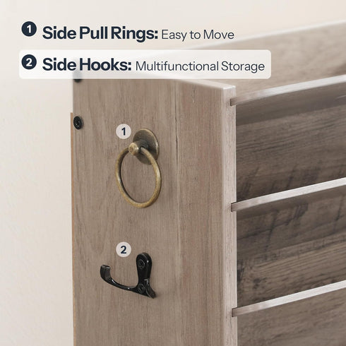 HOOBRO Wall File Organizer, Mail Organizer Wall Mounted, Wooden Literature Organizer with Drawer Storage