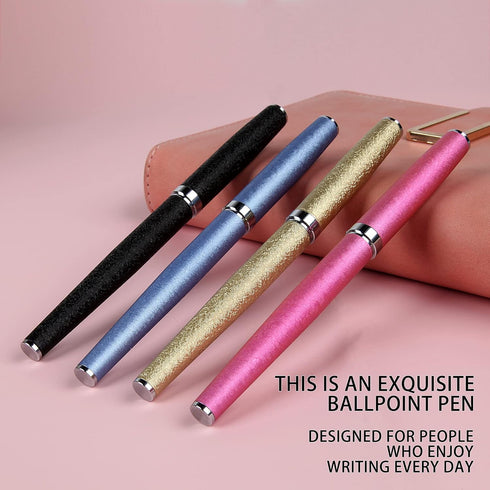 Nice Luxury Pen with Case, Fancy Ballpoint Pen, Smooth Writing Experience, Gift Box with 0.5mm Black Refill