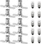 10PCS E10 2.5V/0.3A Miniature Screw Base Light Bulbs and 10PCS E10 Light Socket Base Holders for Home Experiment Circuit