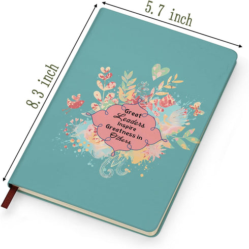 Boss Appreciation Gift Mentor Gift Notebook Great Leaders Notebook Leader Supervisor PM Mentor Retirement Gift Coworker Farewell Leather Journal Notebooks (Great Others) by LBWCER