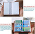 RFID Leather Credit Card Holder, Business Card Organizer with 96 Slots, Red Case for Important Documents
