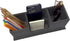 UnionBasic Leather Desk Organizer, Multi-compartment Pen Holder, Gray